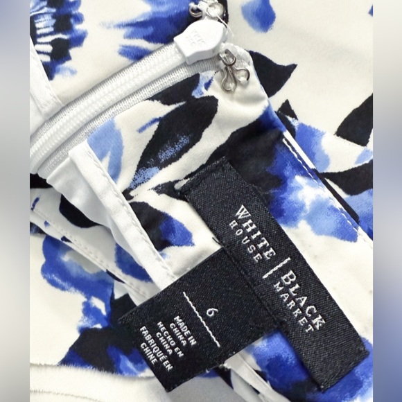 White House Black Market Floral Skirt Tiered Pencil Skirt Women’s Size 6 - Picture 4 of 9